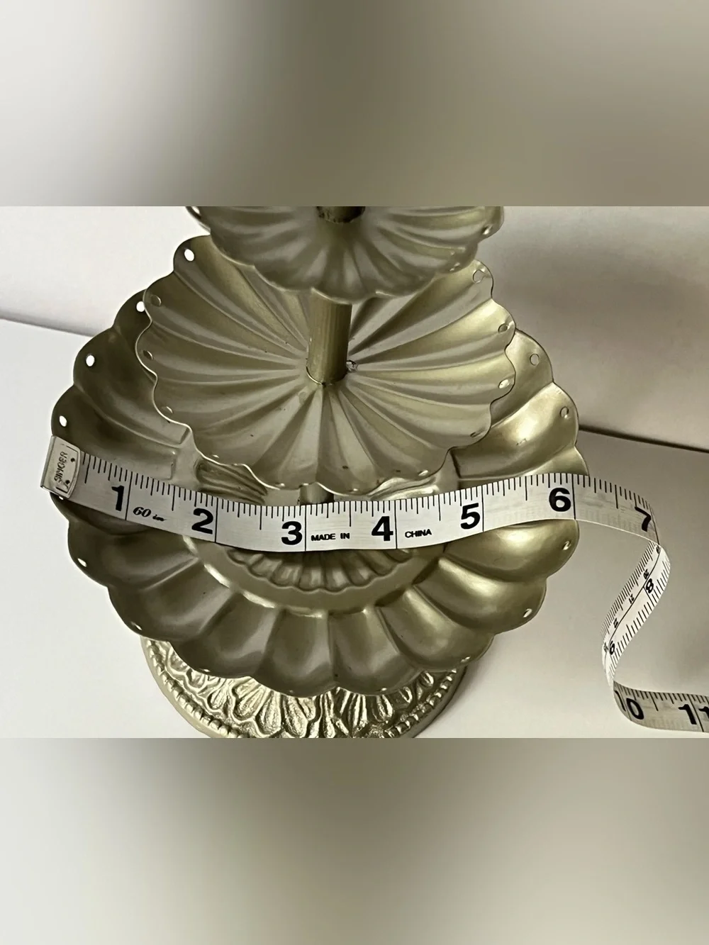 Beautiful bird accented Three Tiered heavy silvery gray jewelry holder/display.